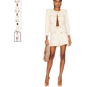 Veronica Beard Ferazia Jacket and Keita Shorts Set in Ecru Size 4